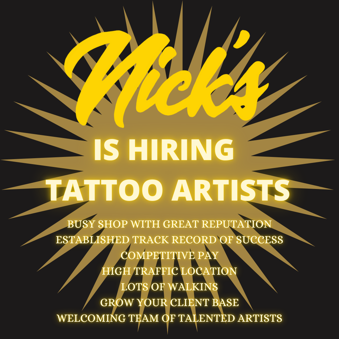 HIRING EXPERIENCED ARTIST PLEASE E-MAIL NICKOLA@NICKS.STUDIO TO INQUIRE